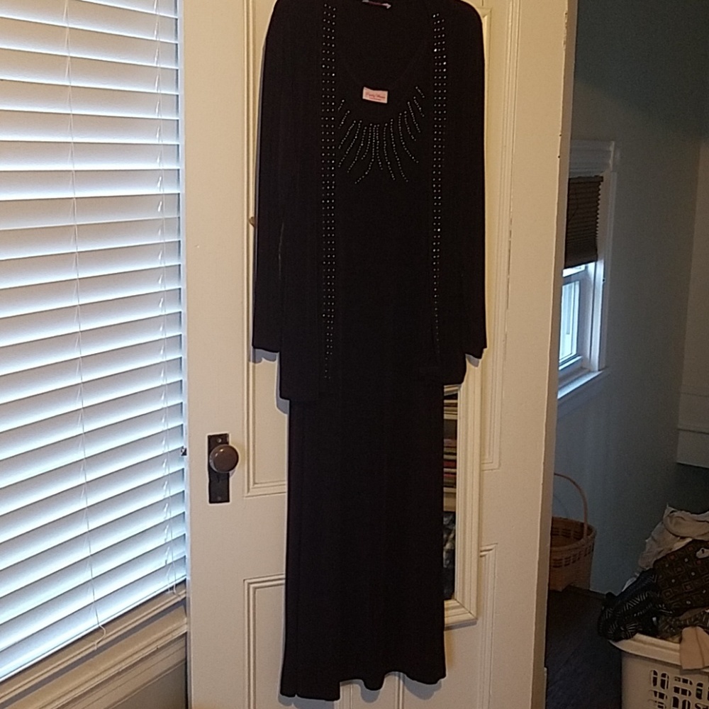 Deep purple evening dress